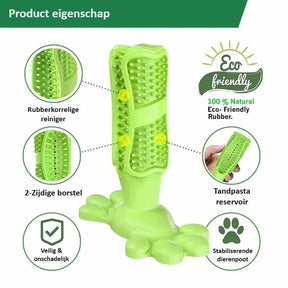 pets : BrushPup Stralend Hondengebit in Één Speeltje - Groen in van Pantino