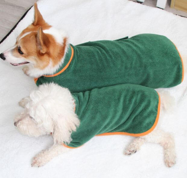 pets : Pet Badjas Microvezel - Groen in van Pantino