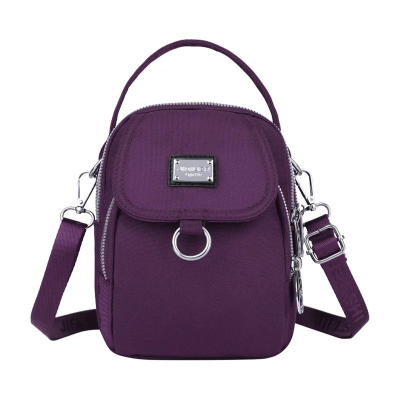bags : Crossbody Tas Dames Zwart - Nylon Crossbody Tassen in van Pantino