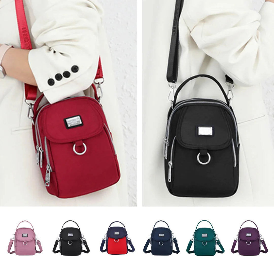 bags : Crossbody Tas Dames Zwart - Nylon Crossbody Tassen in van Pantino