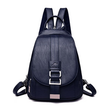 bags : LuxeBag - Lederen Dames Tas - Zwart in Blauw van Pantino