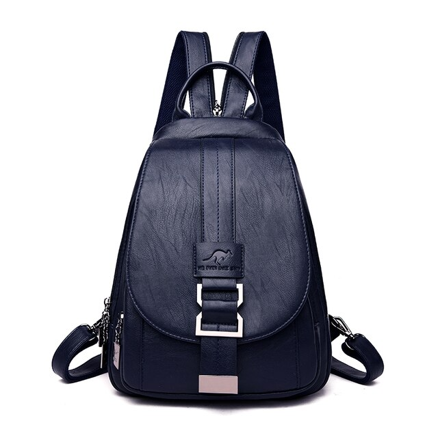 bags : LuxeBag - Lederen Dames Tas - Zwart in Blauw van Pantino