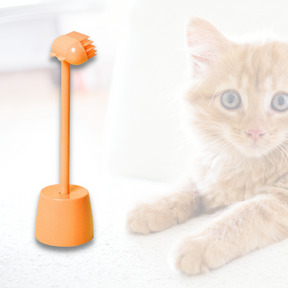 pets : Cat Massage Brush - Wit in Nog 2 op voorraad Oranje van Pantino