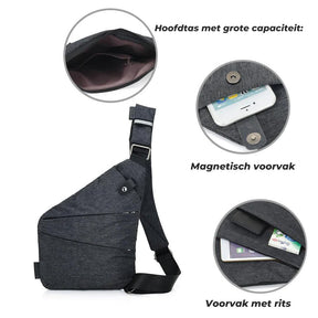 bags : Geen Zakkenrollers, Puur Gemoedsrust - Roze-Rechts in van Pantino