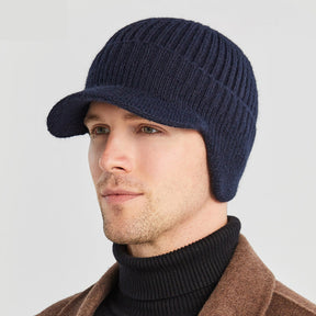 Beanie : Beanie Heren Marineblauw - BeanieCaps - Warme Gebreide Muts voor Buitenshuis in van Pantino