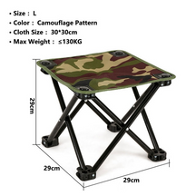 outdoor equipment : Compacte Draagbare Vouwkruk in Camouflage 1+1 GRATIS van Pantino