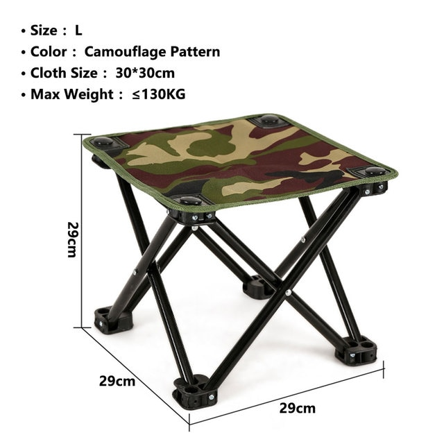 outdoor equipment : Compacte Draagbare Vouwkruk in Camouflage 1+1 GRATIS van Pantino