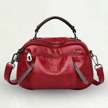 bags : CompactBag - Multi-Zakken Ruime Mini-Tas - Bruin in Rood van Pantino