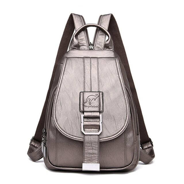 bags : LuxeBag - Lederen Dames Tas - Zwart in Zilver van Pantino