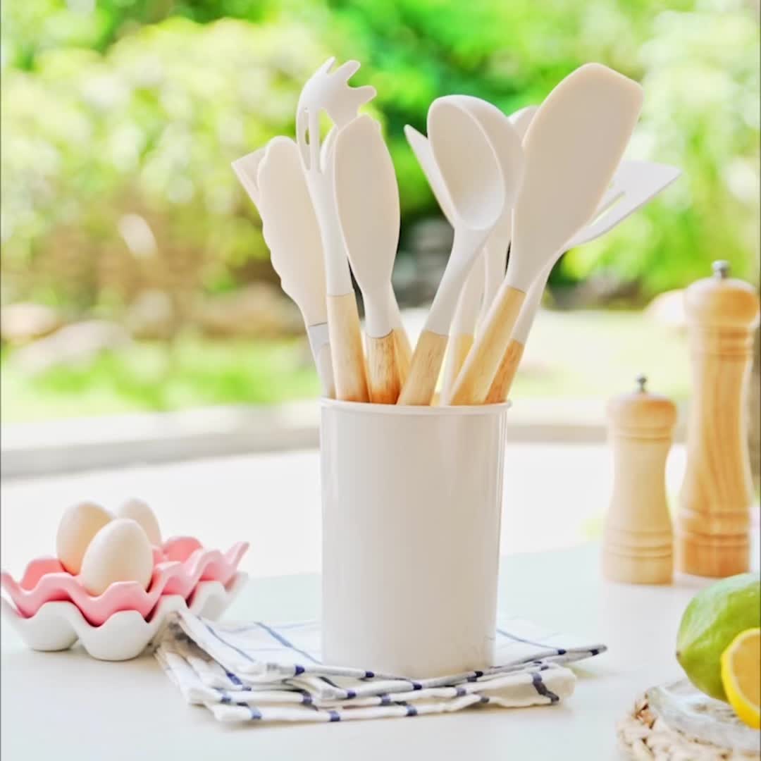 home & garden : Silicone 12-Delig Kookgerei Sets - Khaki in van Pantino