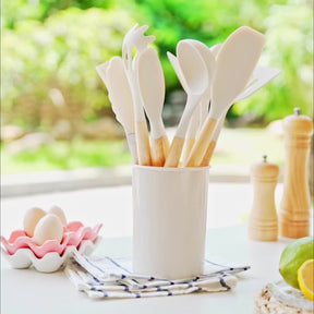 home & garden : Silicone 12-Delig Kookgerei Sets - Khaki in van Pantino