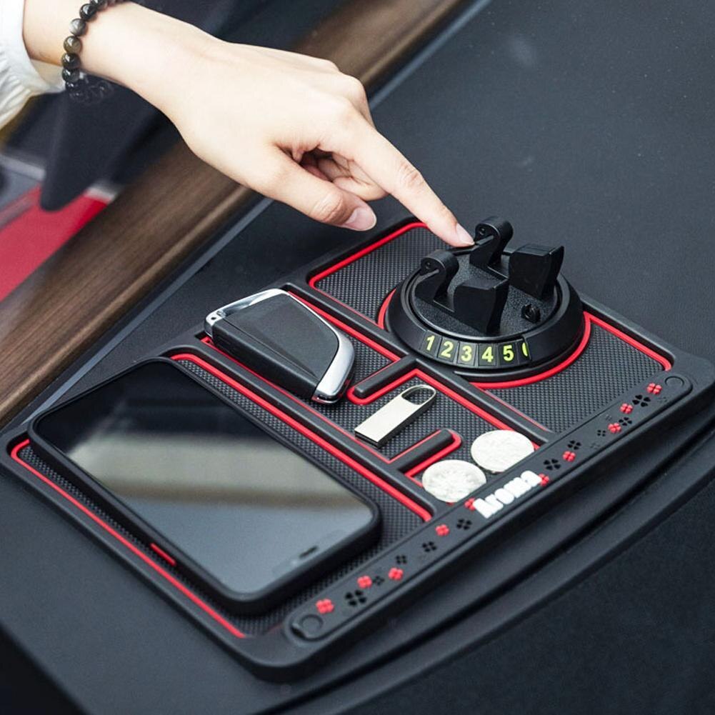 gadgets : DriveDeck - Mat voor Telefoonhouder op Dashboard - Rood in van Pantino