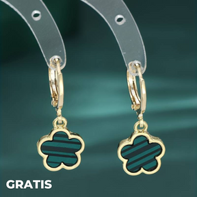 Earrings : Oorbellen Wit - Emma Sterretjes - Breng Geluk naar Je Toe in Groen van Pantino