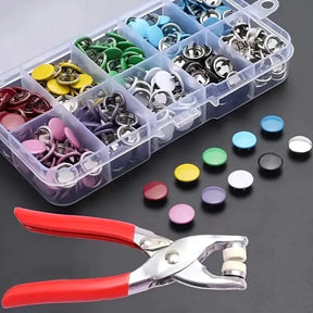Snap Pliers : SnapPliers Drukknopen Tang - Bevestiging voor Hobbytextiel - Set in Farveblanding van Pantino