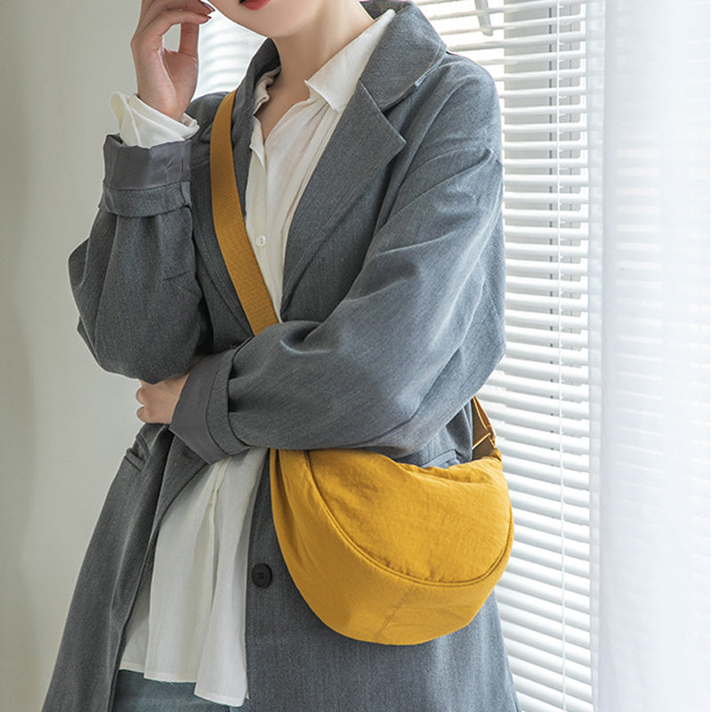 bags : Schoudertas Zwart - SlingBag Crossbody in Geel van Pantino