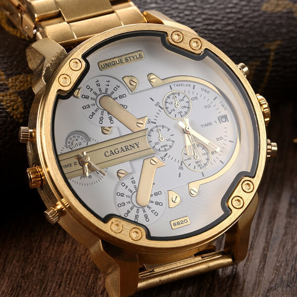 watches : Horloge Heren Zilver-Zwart - Relogio Quartz Herenhorloge in van Pantino