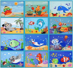 other : ArtBook - 3D Sticker Puzzels (12 Vellen) in Oceaandieren van Pantino