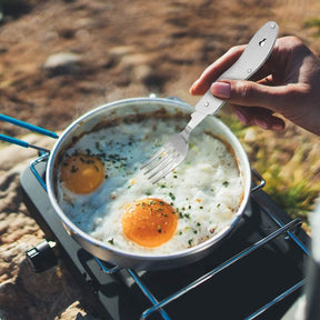 outdoor equipment : 4 in 1 Opvouwbaar Bestek Mini Aluminium - Zwart in van Pantino