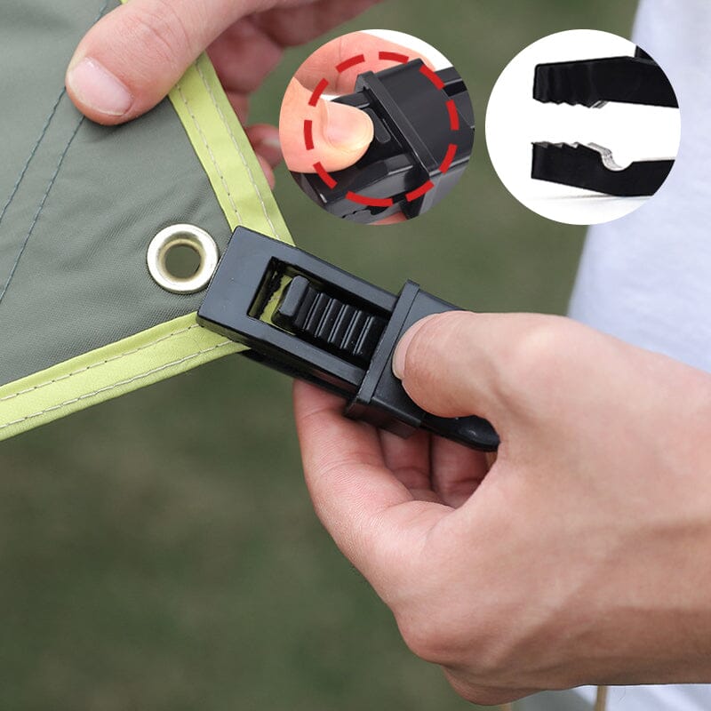 outdoor equipment : TarpLock - Verstelbare Handvatclip ( 5 + 5 ) - Zwart in van Pantino