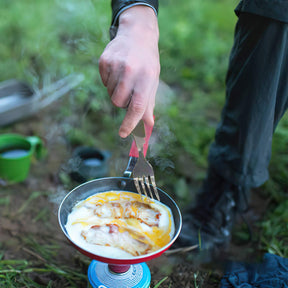 outdoor equipment : 4 in 1 Opvouwbaar Bestek Mini Aluminium - Zwart in van Pantino