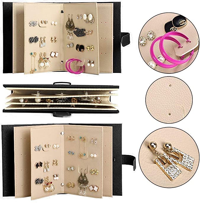 Jewelry Organizer : Juwelen Boek Organisator - Zwart in van Pantino