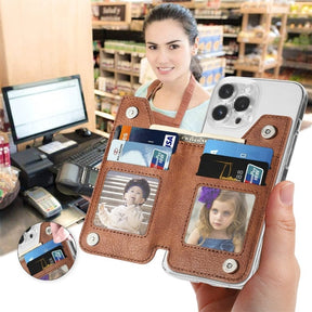 Phone Case : Portemonnee Zwart - PhoneCase - Telefoon Kaarthouder in van Pantino