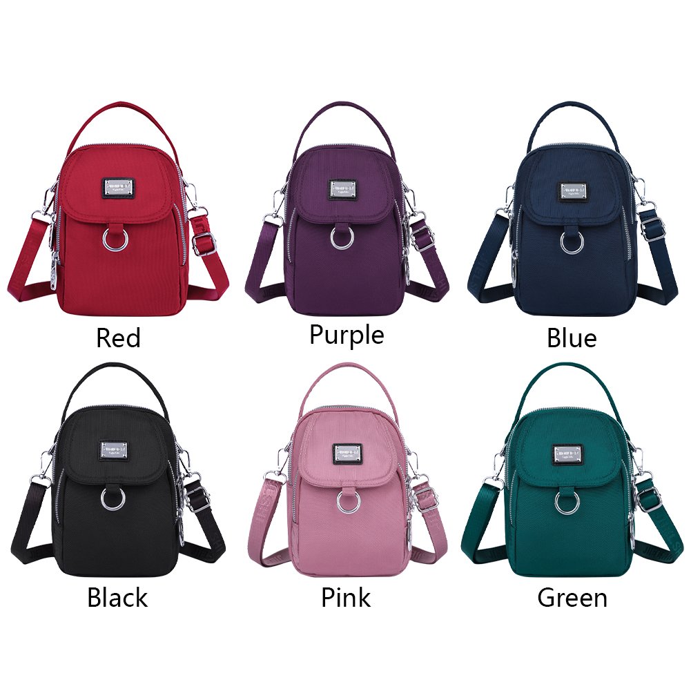 bags : Crossbody Tas Dames Zwart - Nylon Crossbody Tassen in van Pantino