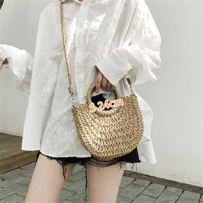 bags : Handgeweven Strooien Tas Beige in van Pantino