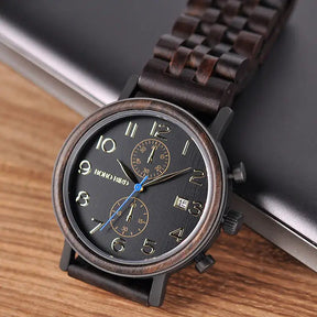 watches : Horloge Dames Beige - Herenhorloge in Hout en Staal Roestvrij Staal in van Pantino