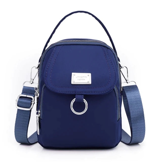 bags : Crossbody Tas Dames Zwart - Nylon Crossbody Tassen in Blauw van Pantino