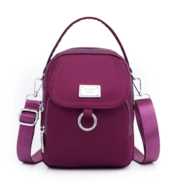 bags : Crossbody Tas Dames Zwart - Nylon Crossbody Tassen in van Pantino