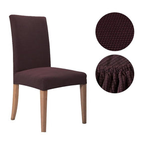 home & garden : Belleza Stoel Cover - 2-pack in Koffie bruin | 2 stuks van Pantino