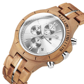 watches : Horloge Heren Olijf - Houten in Olijf van Pantino