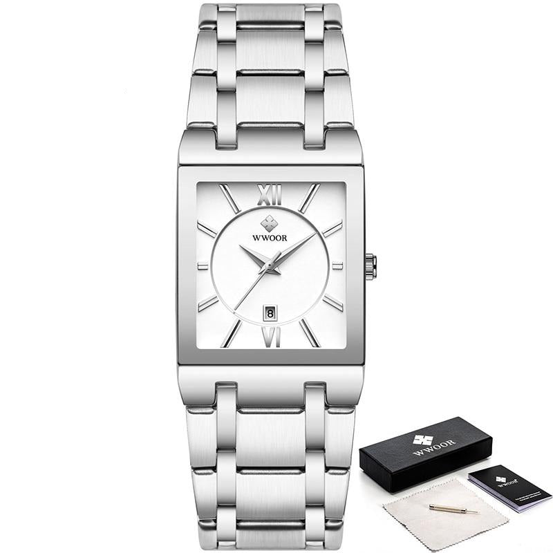 watches : Horloge Heren Volledig Goud - Luxe Quartz Polshorloge in Wit van Pantino
