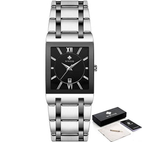 watches : Horloge Heren Volledig Goud - Luxe Quartz Polshorloge in Wit zwart van Pantino