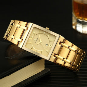 watches : Horloge Heren Volledig Goud - Luxe Quartz Polshorloge in van Pantino
