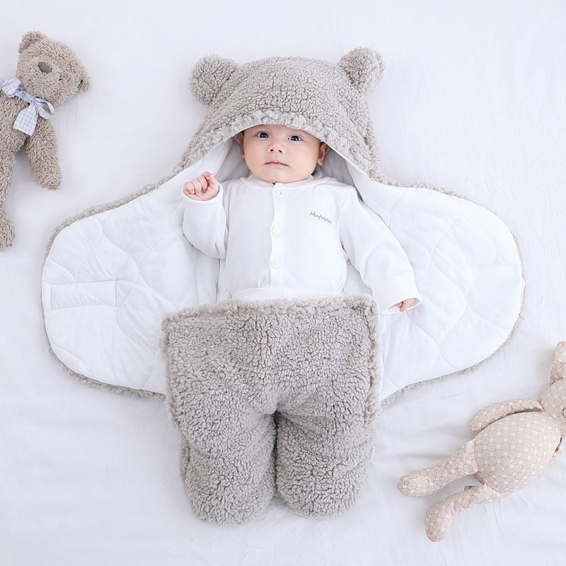 pets : De Bear Blanket - Meest Knusse en Veilige Slaap - Parel Wit in Grijs van Pantino
