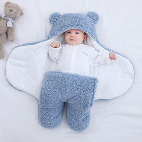 pets : De Bear Blanket - Meest Knusse en Veilige Slaap - Parel Wit in Blauw van Pantino