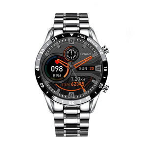 watches : Horloge Heren Zwart - Luxe Slim in Zilver van Pantino