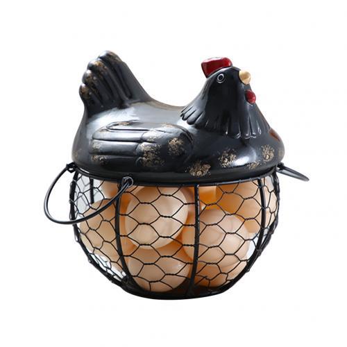 home & garden : Keramisch Eier Bewaarmandje - Wit in Zwart van Pantino