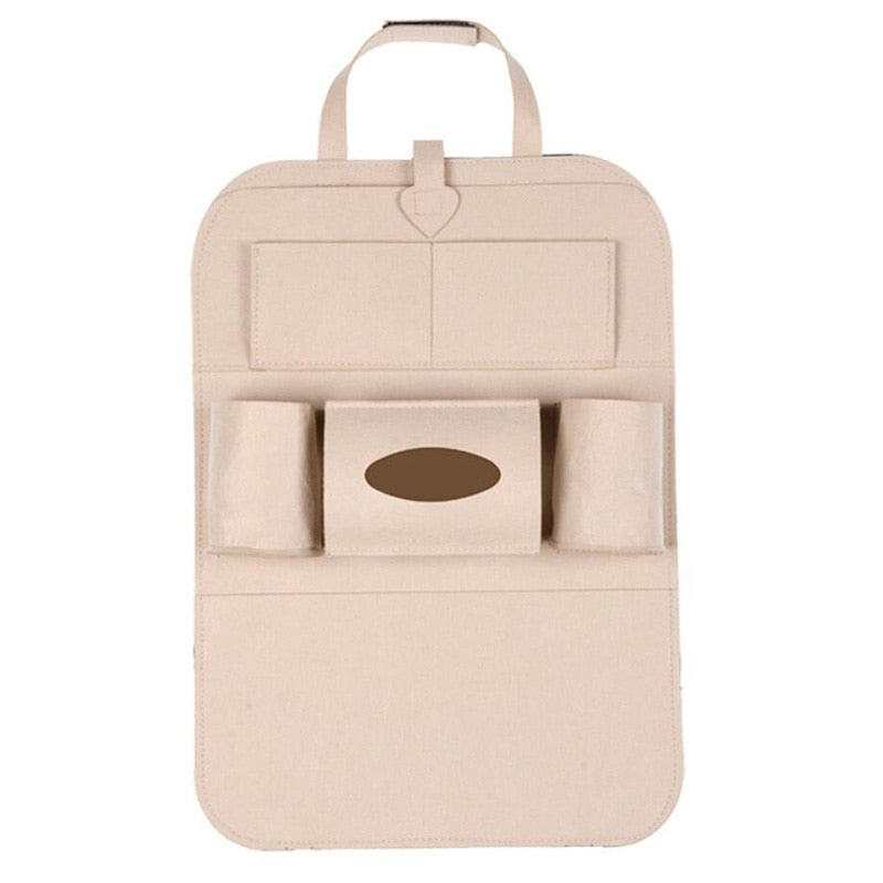 Car Seat Organizer : Auto Achterbank Opbergzak Organisator - Donker Grijs in Beige van Pantino