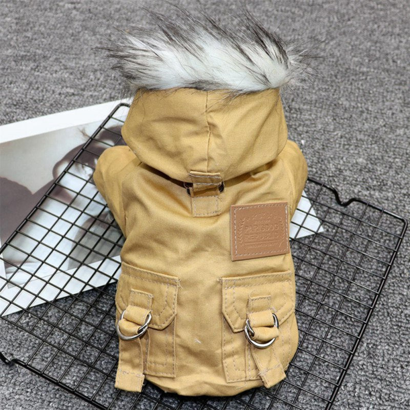 pets : Honden Winterjas - Khaki in van Pantino