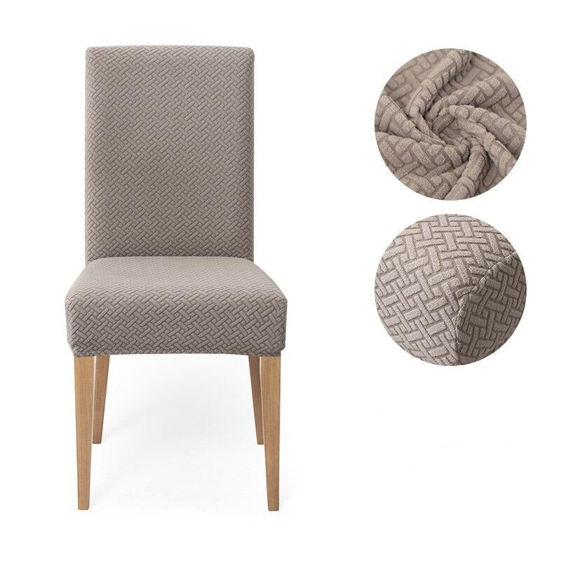home & garden : Belleza Stoel Cover - 2-pack in Khaki | 2 stuks van Pantino