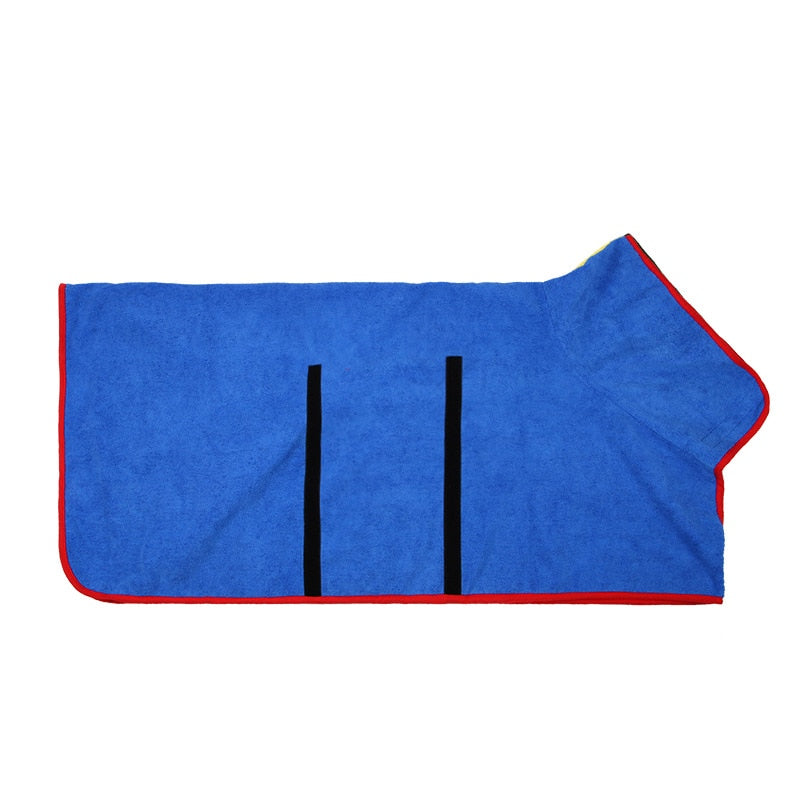 pets : Pet Badjas Microvezel - Groen in Blauw van Pantino