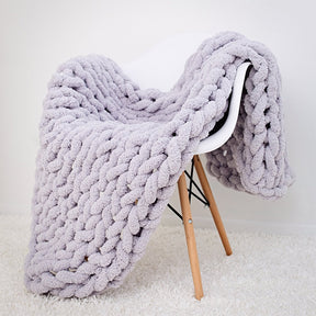 home & garden : Chunky Gebreide Deken - Handgemaakt Plaid van Merinowol in van Pantino