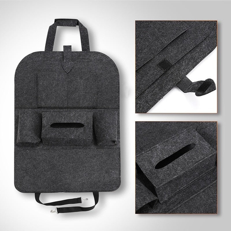 Car Seat Organizer : Auto Achterbank Opbergzak Organisator - Donker Grijs in van Pantino