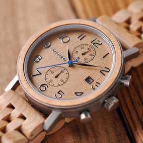 watches : Horloge Dames Beige - Herenhorloge in Hout en Staal Roestvrij Staal in van Pantino