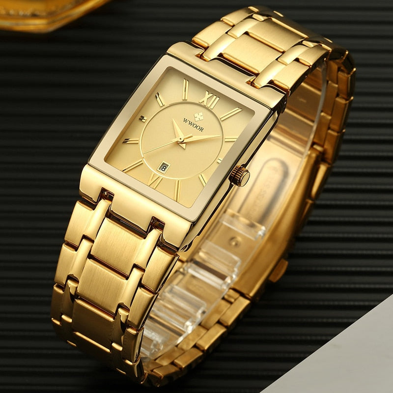 watches : Horloge Heren Volledig Goud - Luxe Quartz Polshorloge in van Pantino