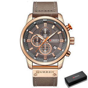 watches : Horloge Heren Zwart - Curren Chronograaf Polshorloge voor in Rose grijs van Pantino