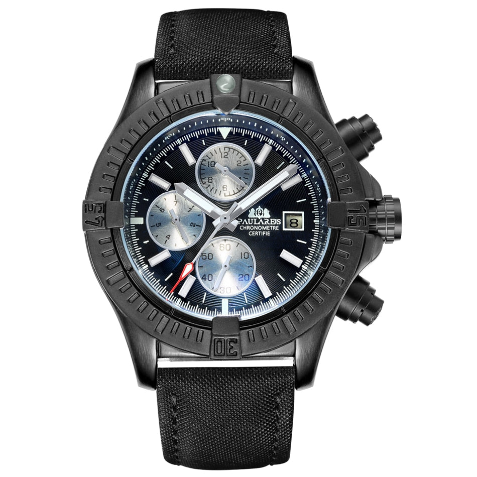watches : Horloge Zwart - Automatisch Zelfopwindend in Zwarte Panda van Pantino